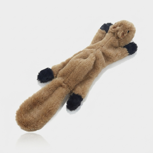 Squirrel design plush squeaky dog chew toy