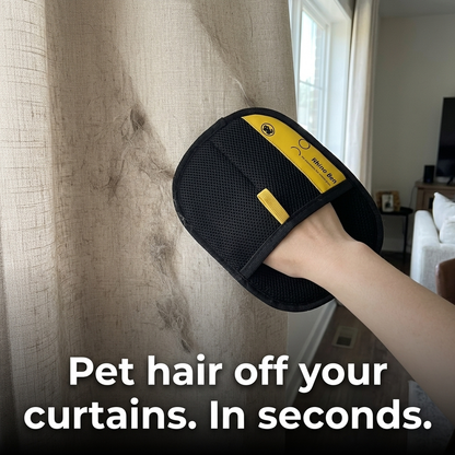 Pet hair off your curtains in seconds