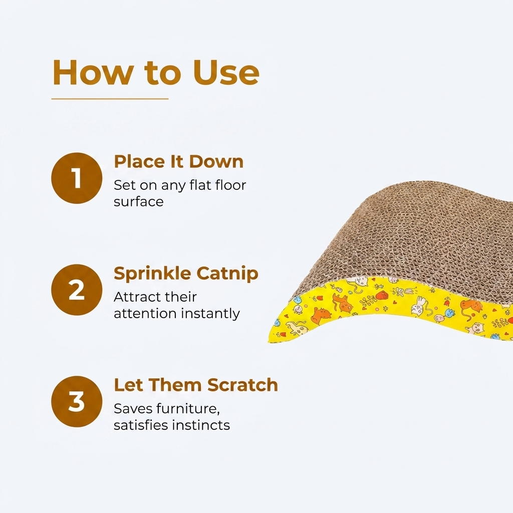 How to use cat scratching board instructions