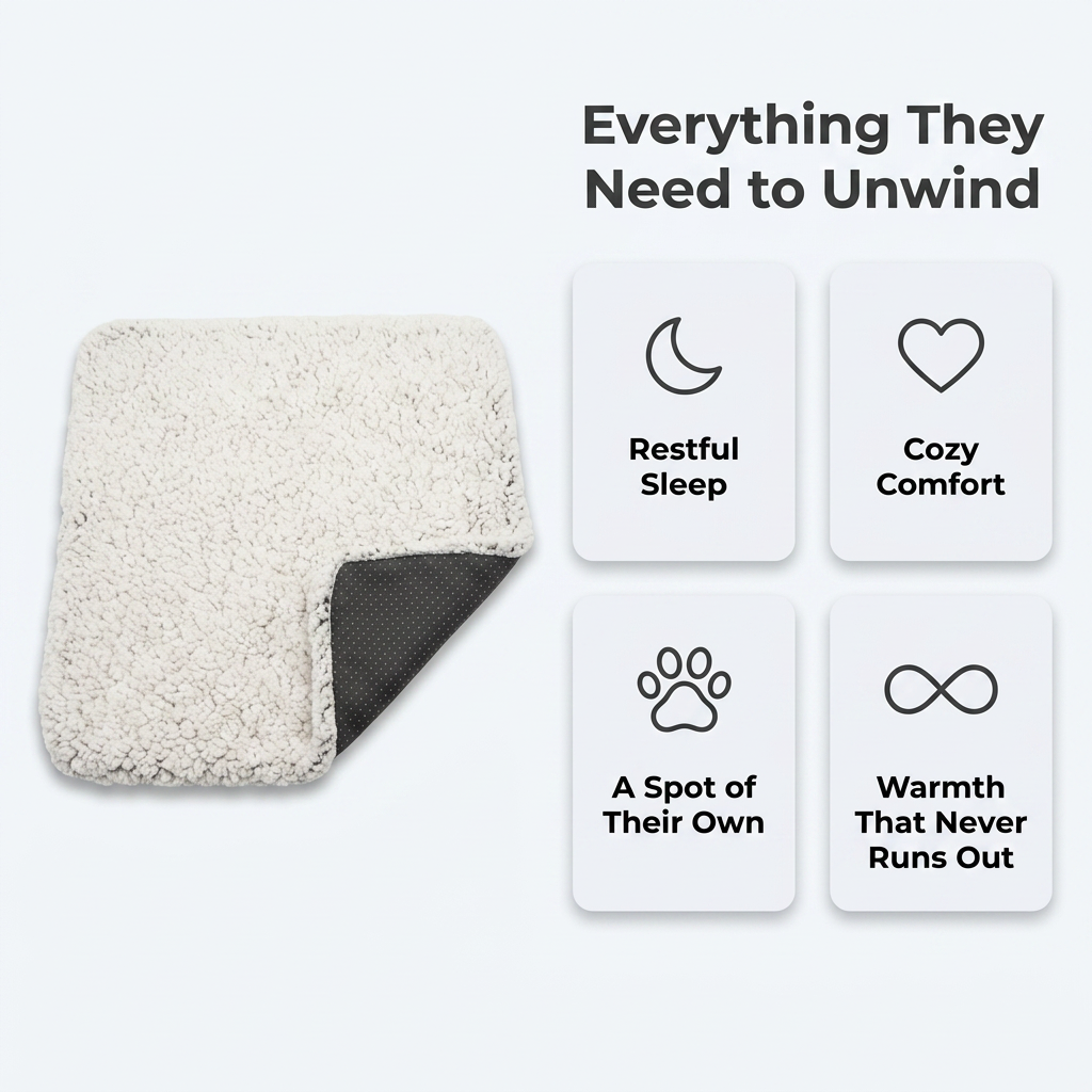 Everything They Need to Unwind - restful sleep, cozy comfort, own spot, lasting warmth
