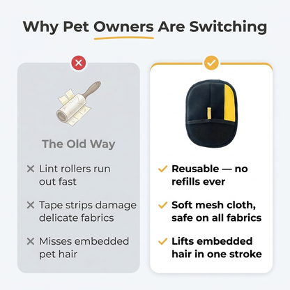 Why pet owners are switching from lint rollers to this reusable grooming glove