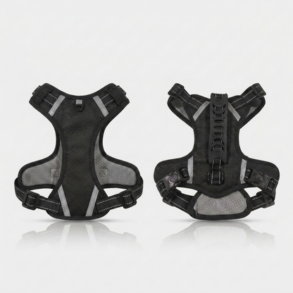 No-pull reflective dog harness in Black