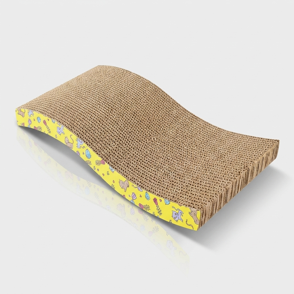 M shape cat scratching board