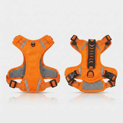No-pull reflective dog harness in Orange