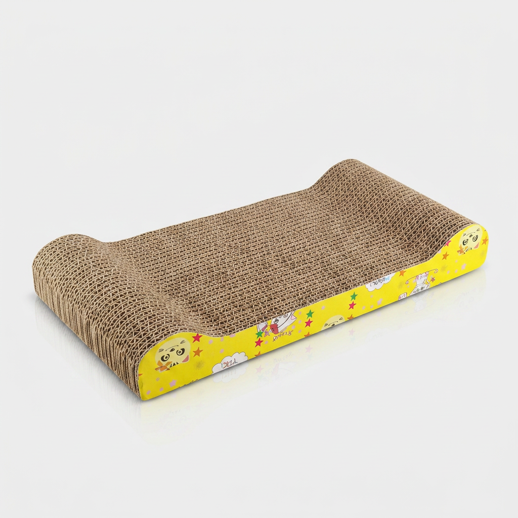 S shape cat scratching board