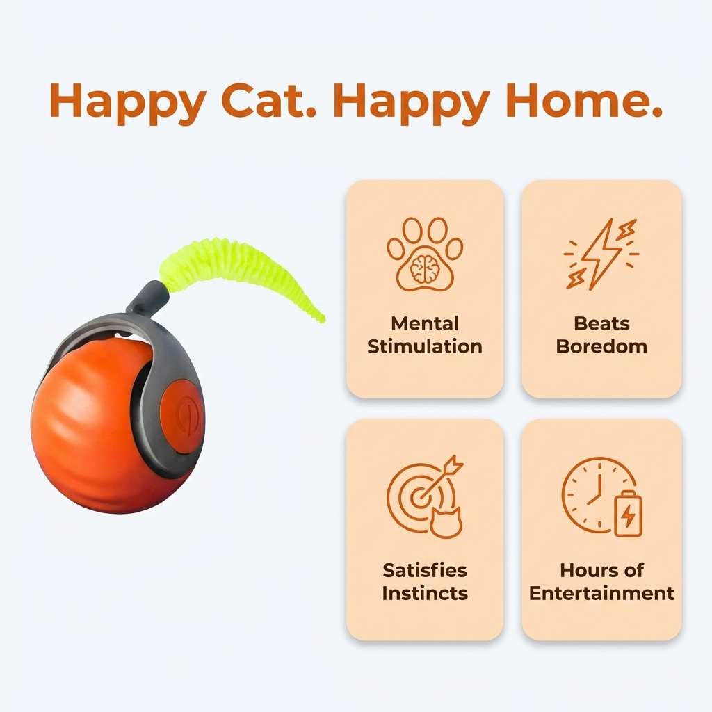 Happy cat happy home mental stimulation infographic