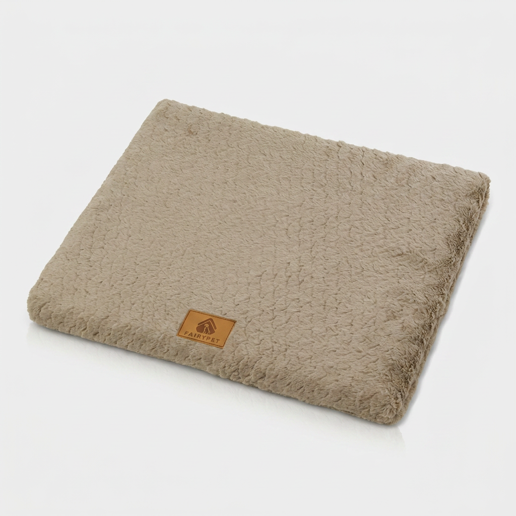 Khaki 3D foam pet bed
