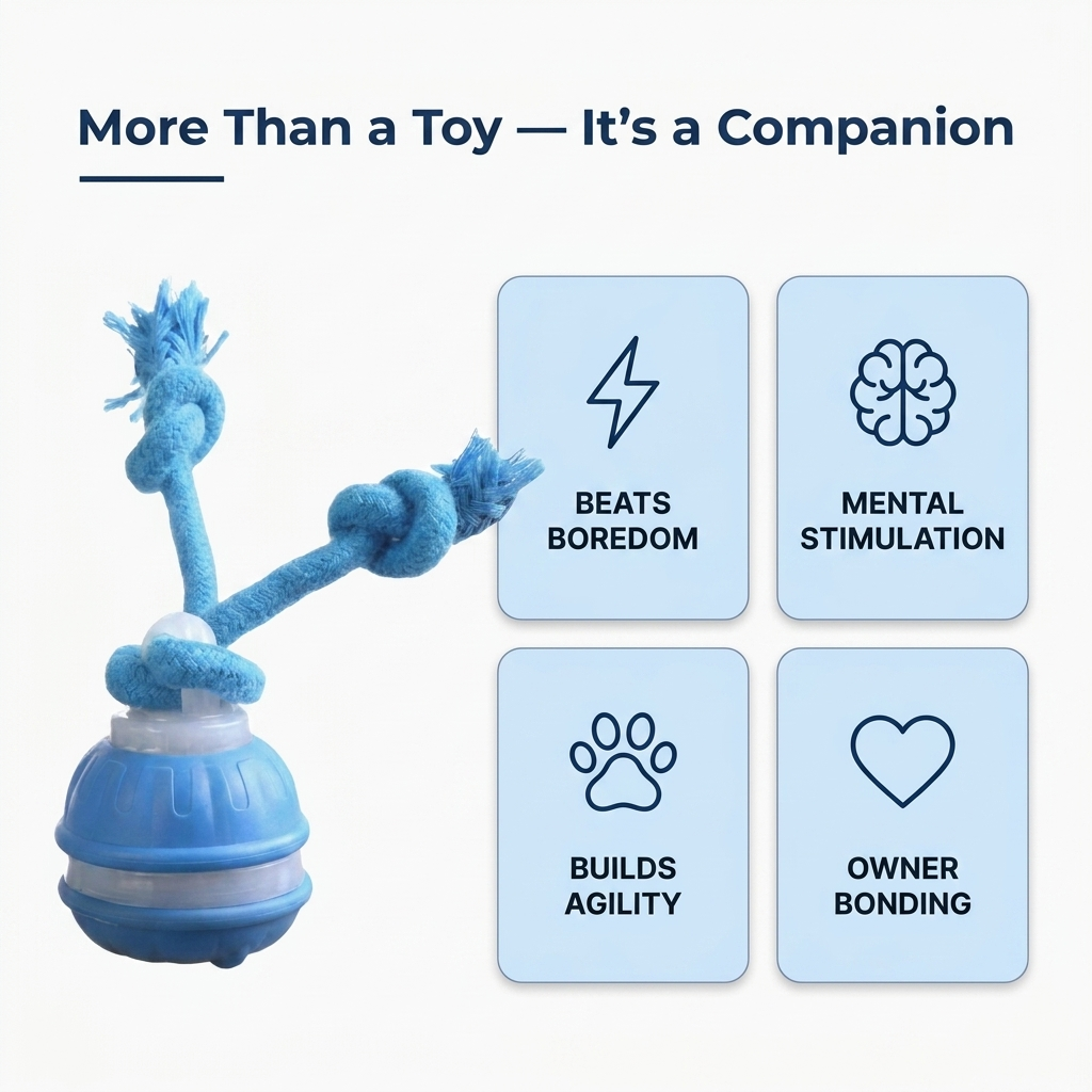 Motion Activated Rolling Ball for Dogs Automatic Interactive Toy