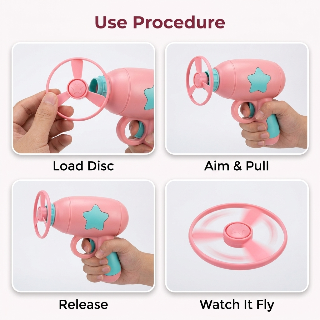 Use procedure load disc aim and pull steps infographic
