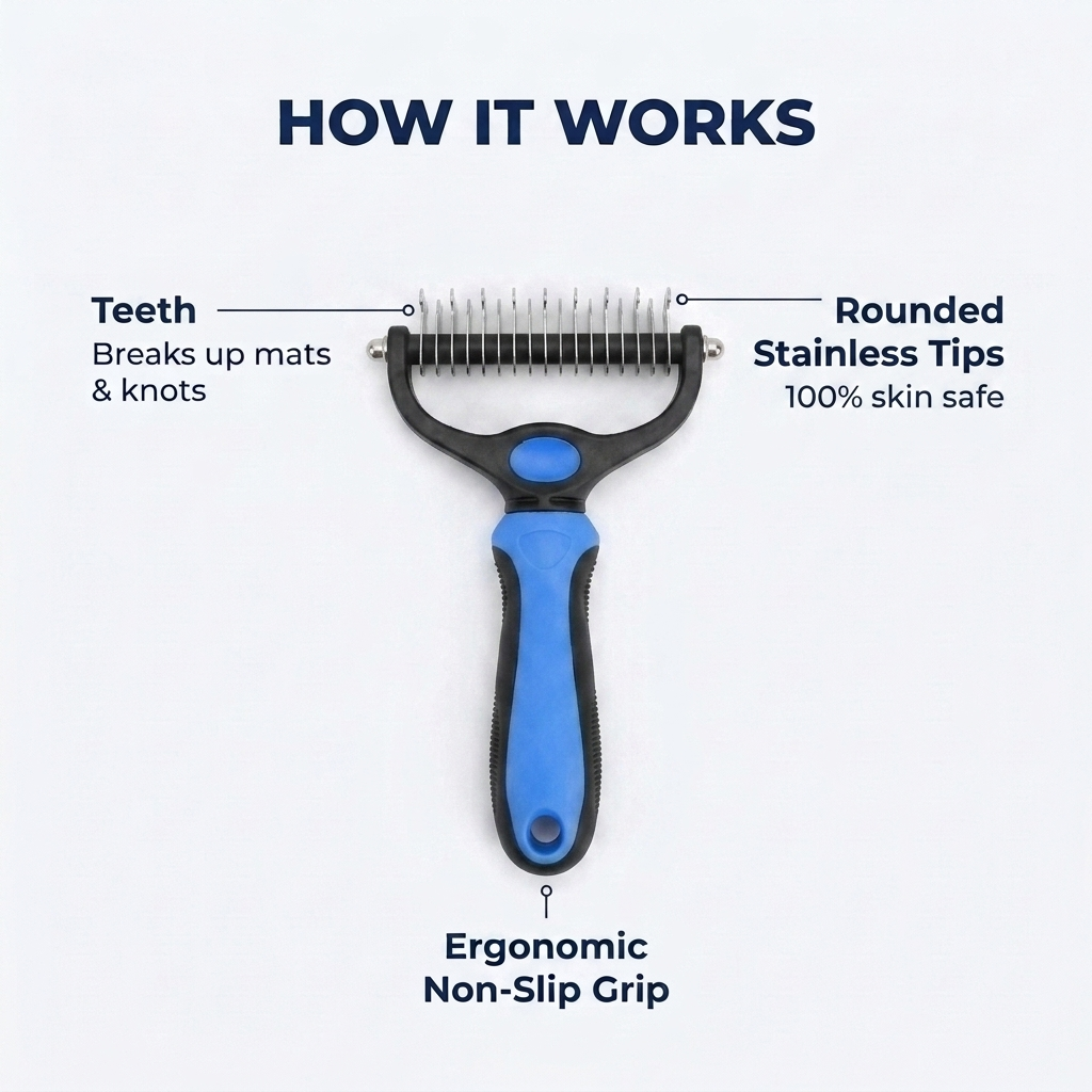 Deshedding Brush and Comb for Dogs