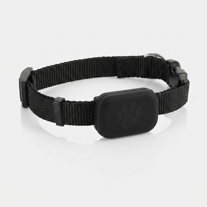 Black waterproof GPS tracker collar for pets