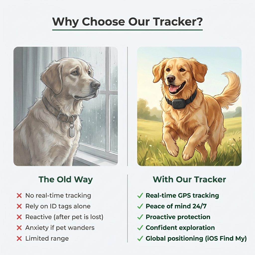 Why choose our GPS tracker: real-time tracking versus no tracking comparison