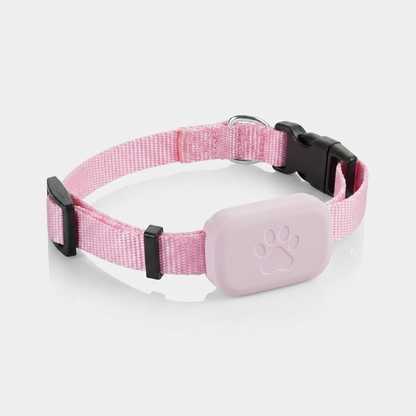 Pink waterproof GPS tracker collar for pets