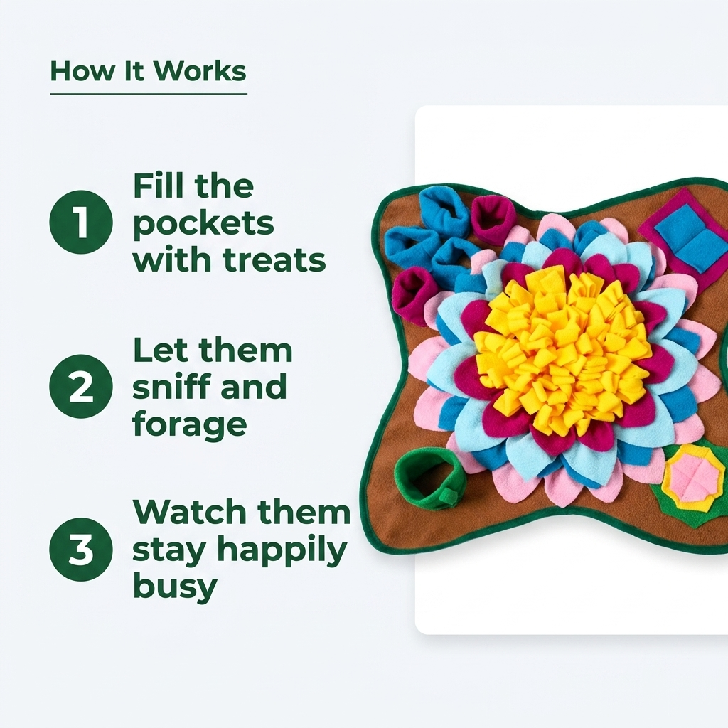 Snuffle Mat for Dogs Interactive Foraging Feed Puzzle