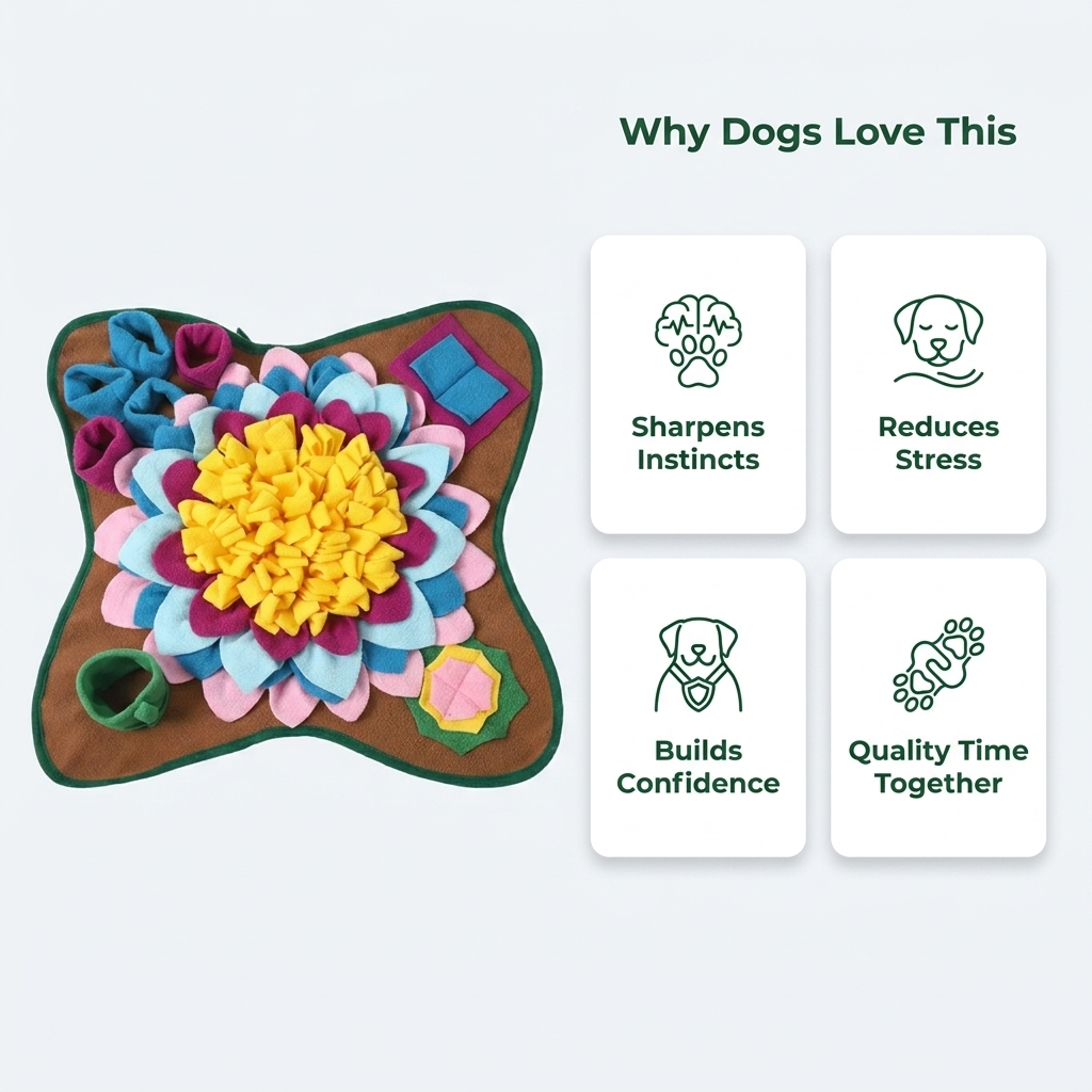 Snuffle Mat for Dogs Interactive Foraging Feed Puzzle