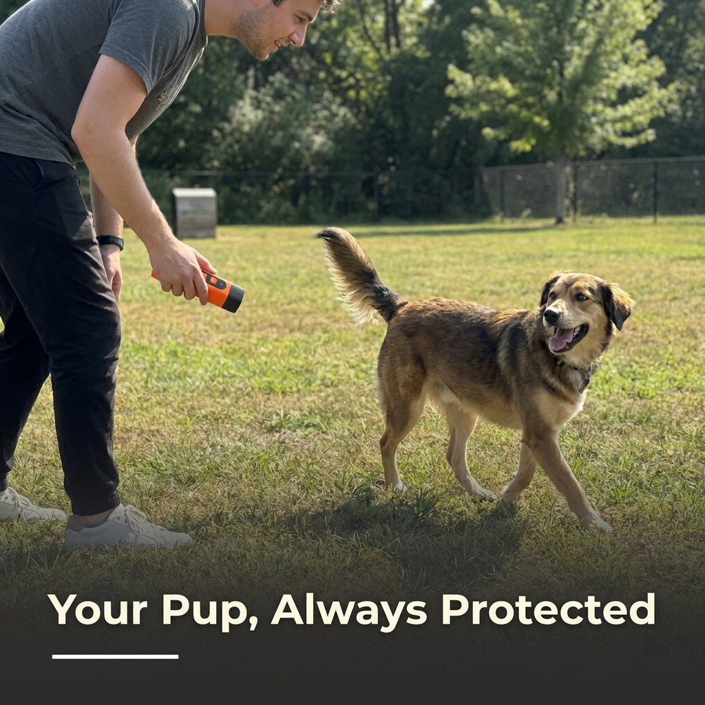 Dog Barking Deterrent used outdoors on walk