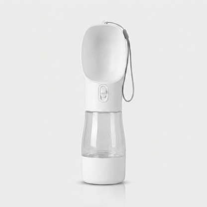 Portable dog water bottle, white