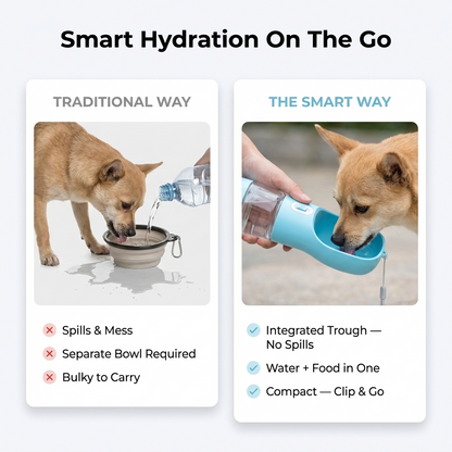 Infographic: traditional way versus the smart way, water and food in one