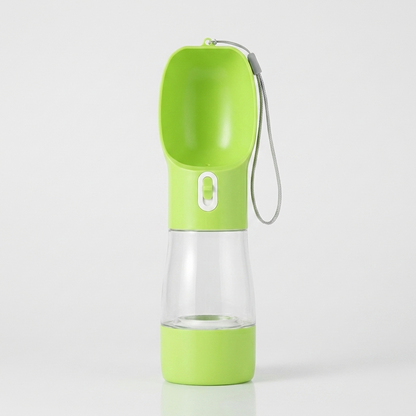 Portable dog water bottle, green