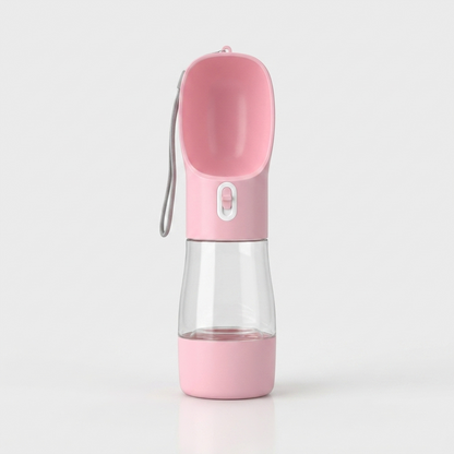 Portable dog water bottle, pink