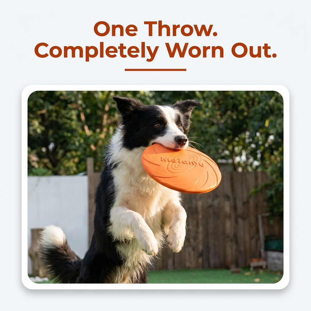 Flying Disc Toy lifestyle photo, dog with disc