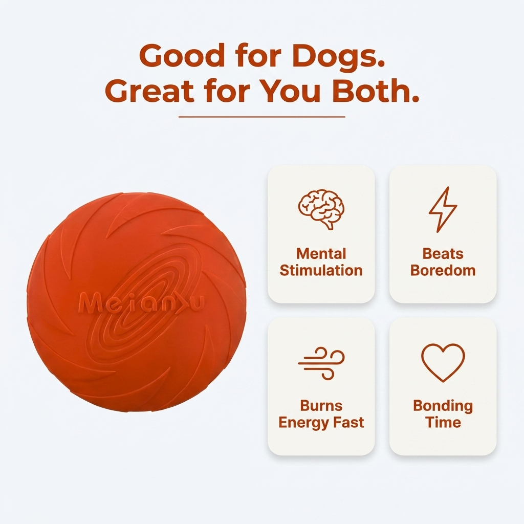Flying Disc Toy infographic - Good for Dogs Great for You