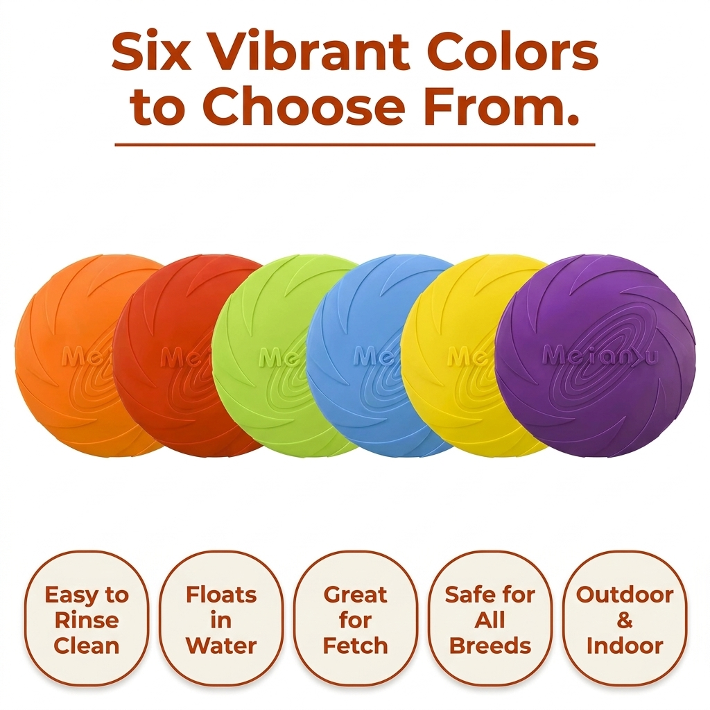 Flying Disc Toy infographic - Six Vibrant Colors