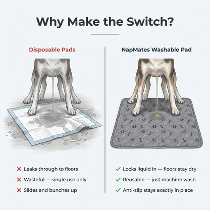 Dog Pee Pad Blanket infographic - Why Make the Switch