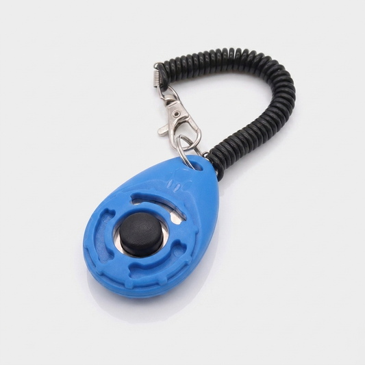 Adjustable Dog Training Clicker with Wrist Strap - Blue