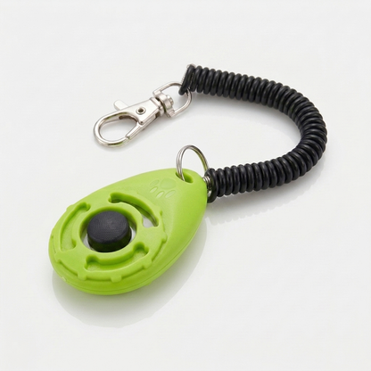 Adjustable Dog Training Clicker with Wrist Strap - Green