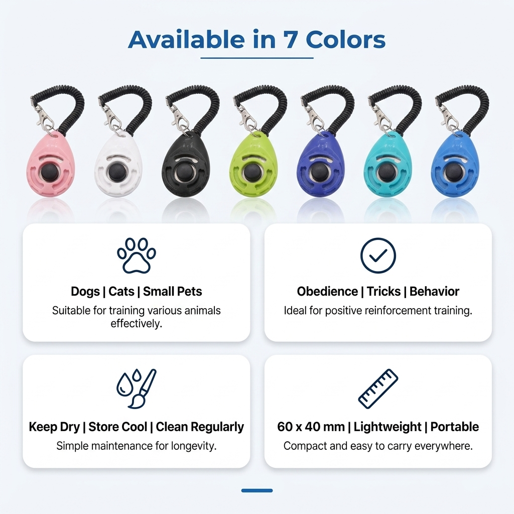 Dog Training Clicker - Available in 7 Colors
