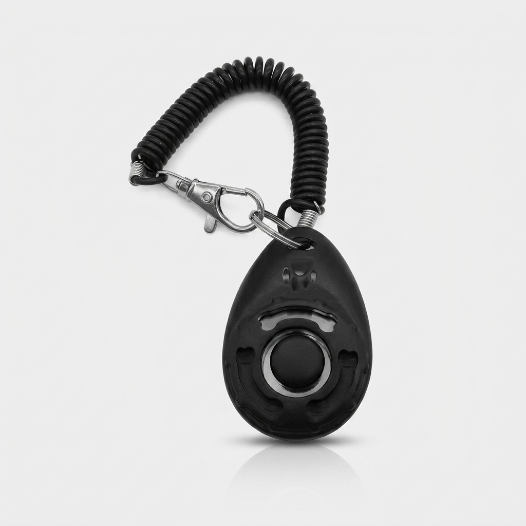 Adjustable Dog Training Clicker with Wrist Strap - Black