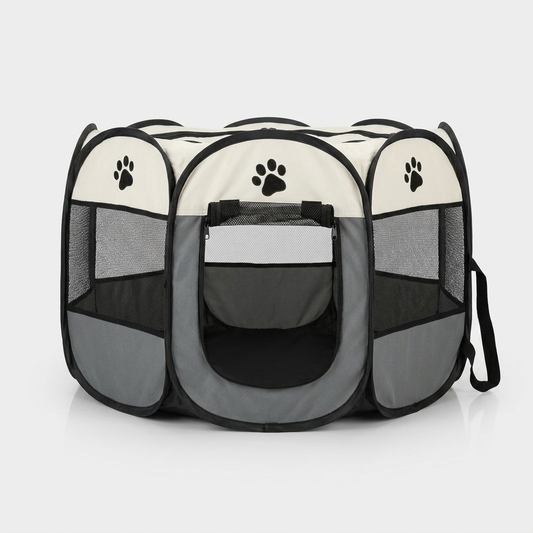Foldable Portable Pet Playpen Tent - Gray