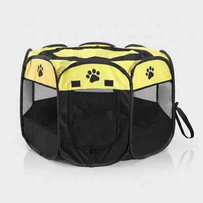 Foldable Portable Pet Playpen Tent - Yellow