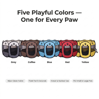 Foldable Portable Pet Playpen Tent - Colors