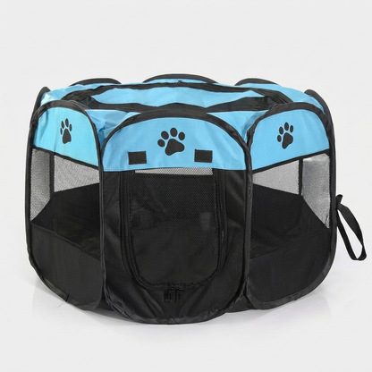 Foldable Portable Pet Playpen Tent - Blue