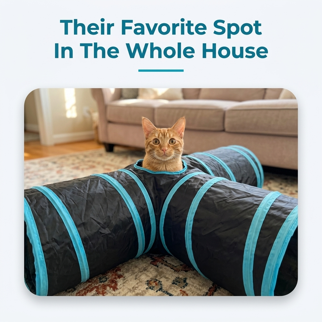 Cat tunnel - their favorite spot in the whole house