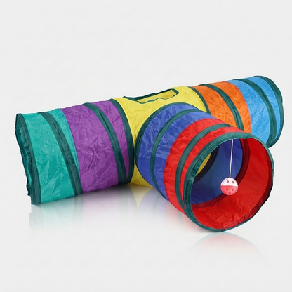Foldable Cat Play Tunnel - Color T tunnels rainbow