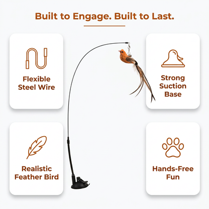 Interactive Bird Cat Toy - built to engage built to last features