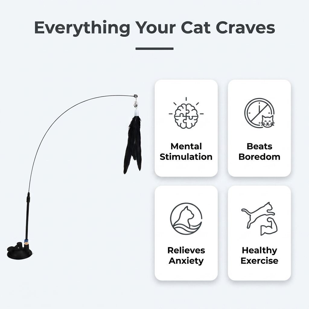 Feather cat wand - everything your cat craves benefits