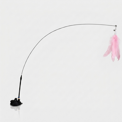 Suction Cup Feather Cat Wand - Pink