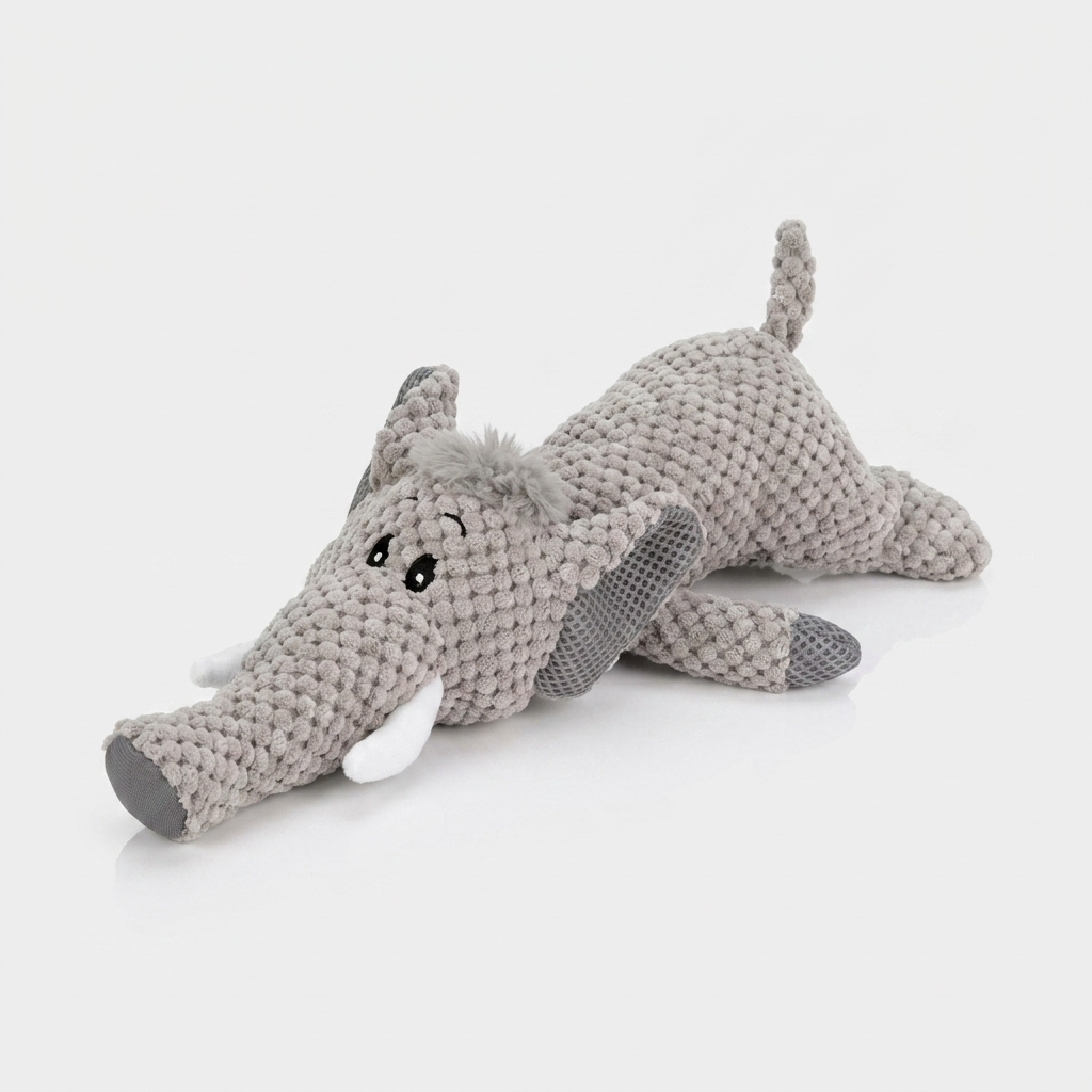 Large Dog Toy Bite-Resistant in Gray Elephant, product shot
